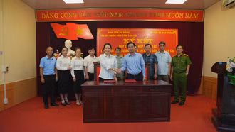 Ký kết quy chế phối hợp giữa Ban Cán sự đảng Tòa án nhân dân tỉnh với Ban Thường vụ Huyện ủy Bảo Thắng