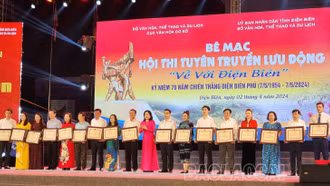 Lào Cai đoạt 1 Huy chương Vàng tại Hội thi Tuyên truyền lưu động toàn quốc "Về với Điện Biên"