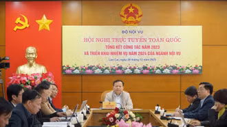 Lào Cai dự Hội nghị trực tuyến toàn quốc tổng kết công tác ngành nội vụ năm 2023