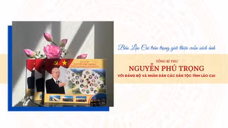 [Ảnh] Sách ảnh “Tổng Bí thư Nguyễn Phú Trọng với Đảng bộ và Nhân dân các dân tộc tỉnh Lào Cai”