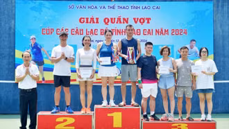 Bế mạc Giải Quần vợt Cup các câu lạc bộ tỉnh Lào Cai năm 2024