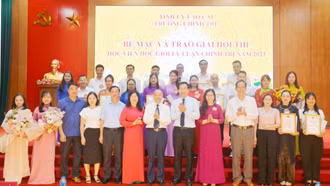 Thí sinh La Văn Choanh đạt giải Nhất Hội thi Học viên học giỏi lý luận chính trị