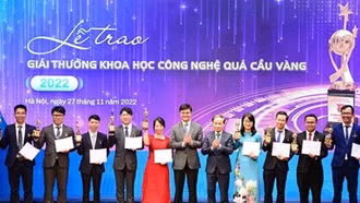 Thi sáng tác biểu trưng giải thưởng Khoa học công nghệ Quả cầu vàng