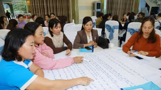 Nâng cao năng lực cho cán bộ hội phụ nữ trong triển khai thực hiện Dự án 8