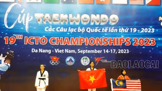 2 học sinh Lào Cai đoạt Huy chương Vàng Giải Taekwondo các câu lạc bộ quốc tế ICTO năm 2023