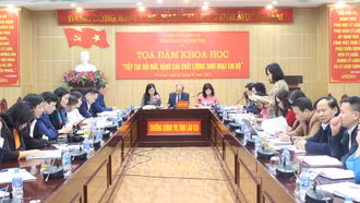 Trường Chính trị tỉnh tổ chức tọa đàm khoa học “Tiếp tục đổi mới, nâng cao chất lượng sinh hoạt chi bộ”