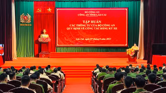 Tập huấn thực hiện các thông tư quy định về cấp, thu hồi, đăng ký biển số xe cơ giới