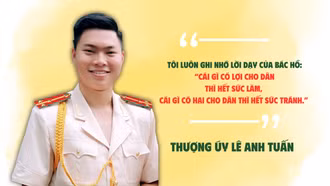 Thượng úy công an làm theo lời Bác