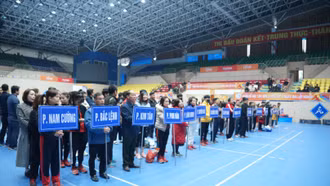 Khai mạc Giải bóng chuyền hơi mừng Đảng, mừng xuân Giáp Thìn năm 2024