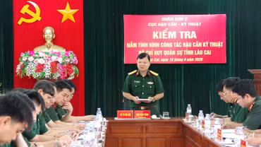 Cục Hậu cần - Kỹ thuật Quân khu kiểm tra công tác hậu cần, kỹ thuật tại Bộ Chỉ huy Quân sự tỉnh Lào Cai