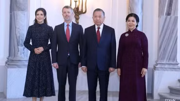Nhà vua Đan Mạch và Hoàng hậu chủ trì tiệc chiêu đãi chào mừng Tổng Bí thư, Chủ tịch nước Tô Lâm và Phu nhân